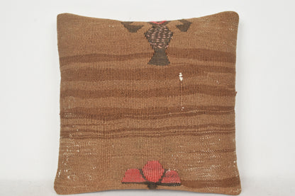 Beige Brown Coral Kilim Rugs for Sale Sydney Pillow C00326 18x18 " - 45x45 cm.
