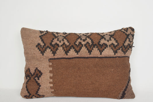 Kilim Outdoor Pillows E00067 Lumbar Knit Traditional Moroccan