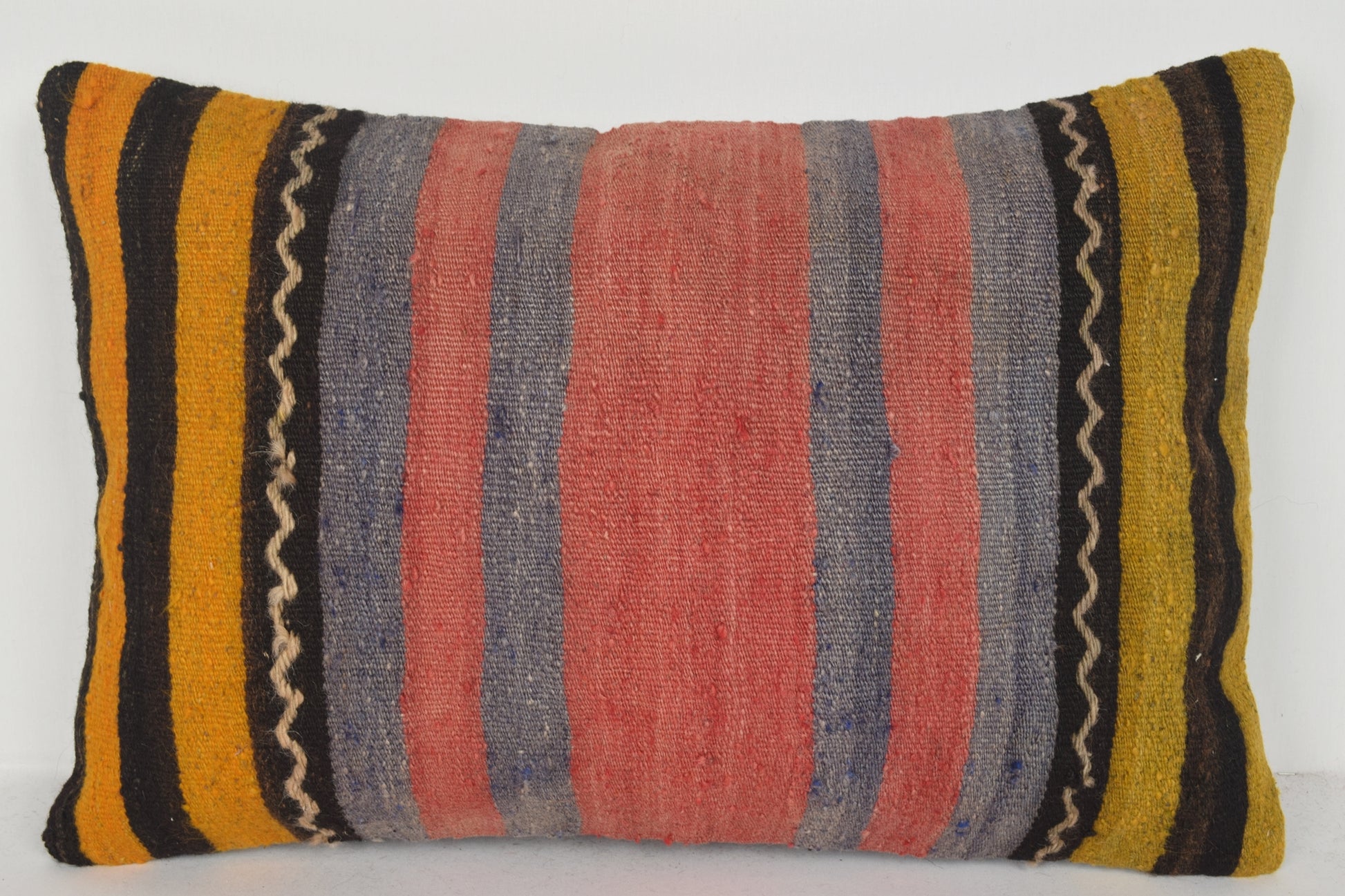 Turkish Cushions UK E00504 Lumbar Western Kelim Hand Embroidery