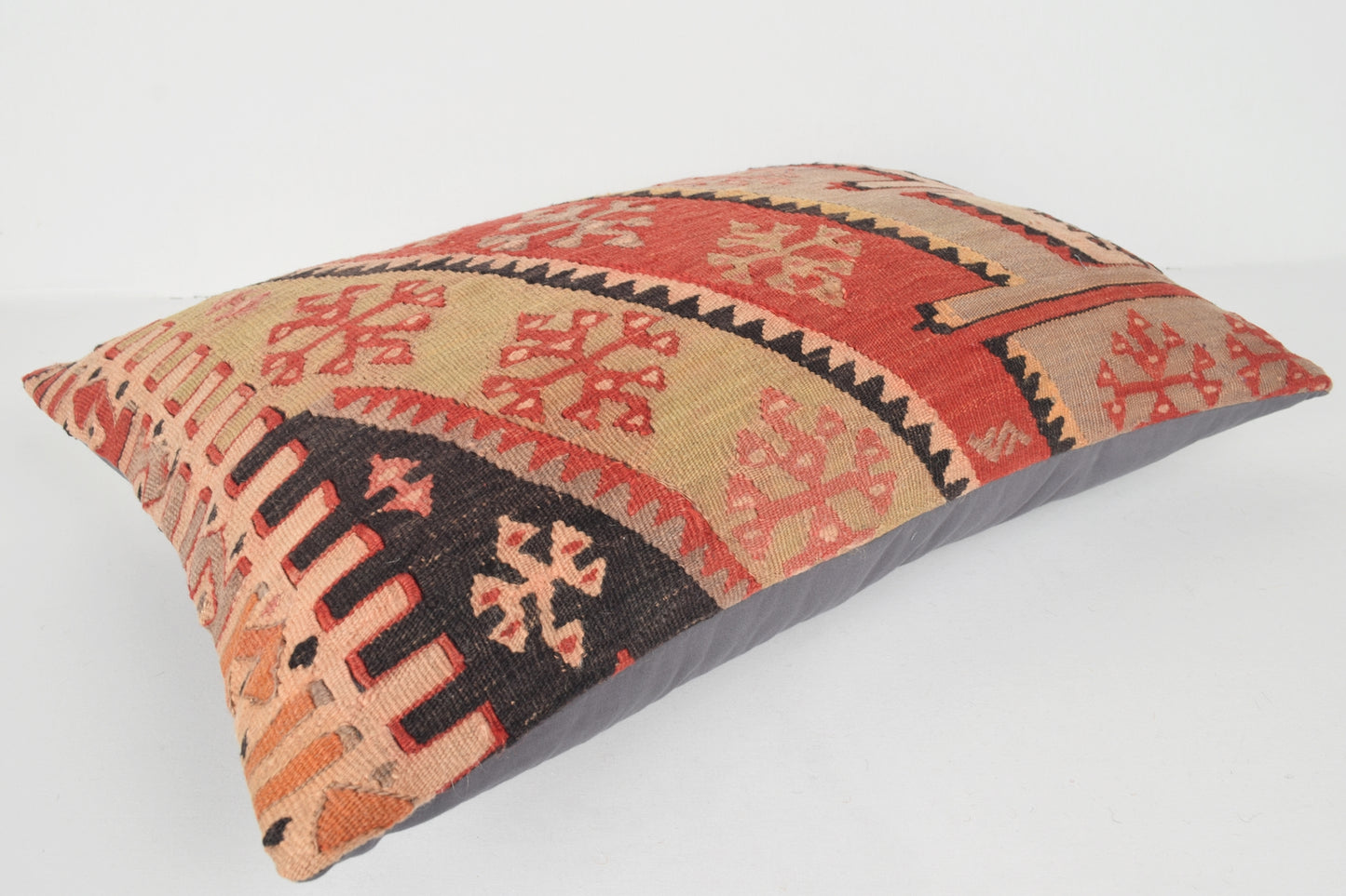 Pastel Turkish Kilim Cushions E00304 Lumbar Modernistic Culture Woollen