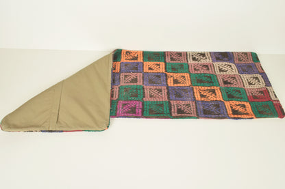 Kilim Rug Durham Pillow I00205 Lumbar Mexican Pouf Gypsy Crochet