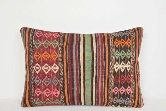Kilim Pillow Toronto E00213 Lumbar Knitted Pouf Aztec Eclectic