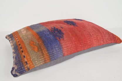 Turkish Rug Pillows E00614 Lumbar Boho Accessory Prehistoric