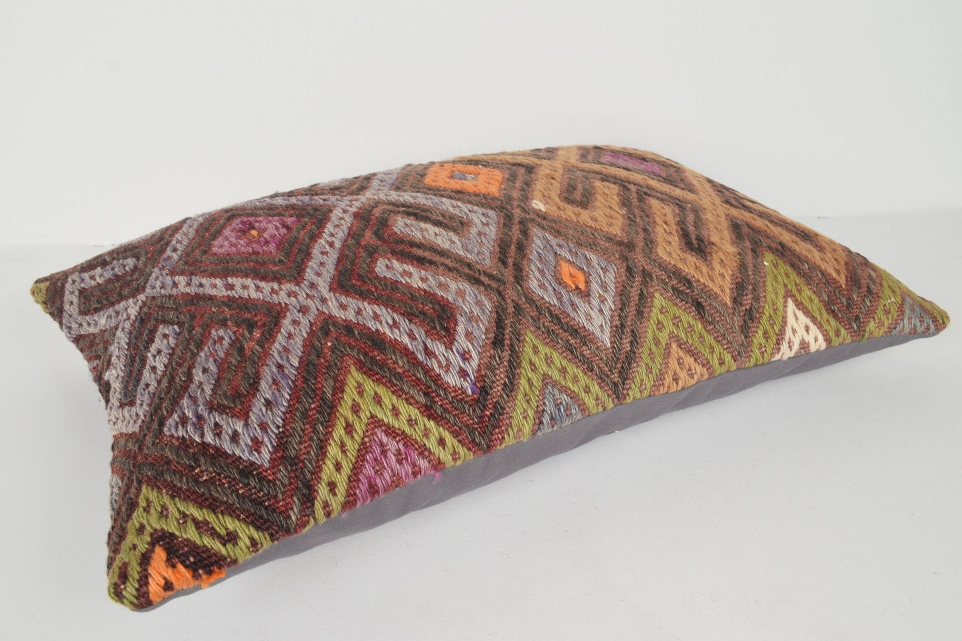 Antique Kilim Pillow Covers E00315 Lumbar Coastal Hand knot Natural House