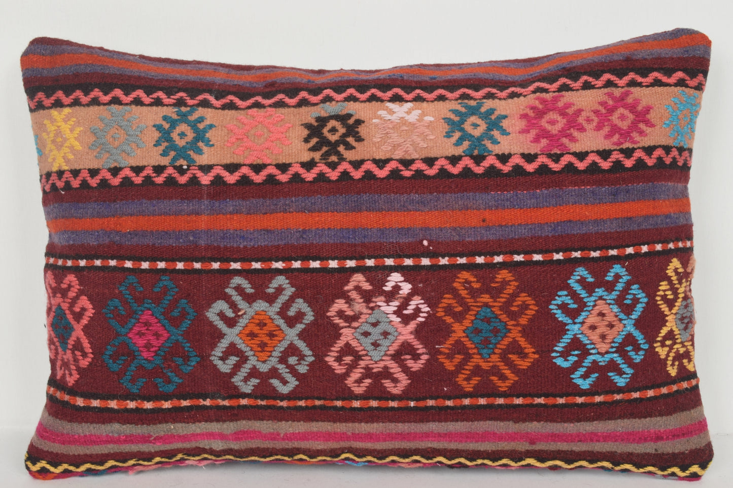 Traditional Turkish Pillow E00616 Lumbar Seat Nursery Floral Knit