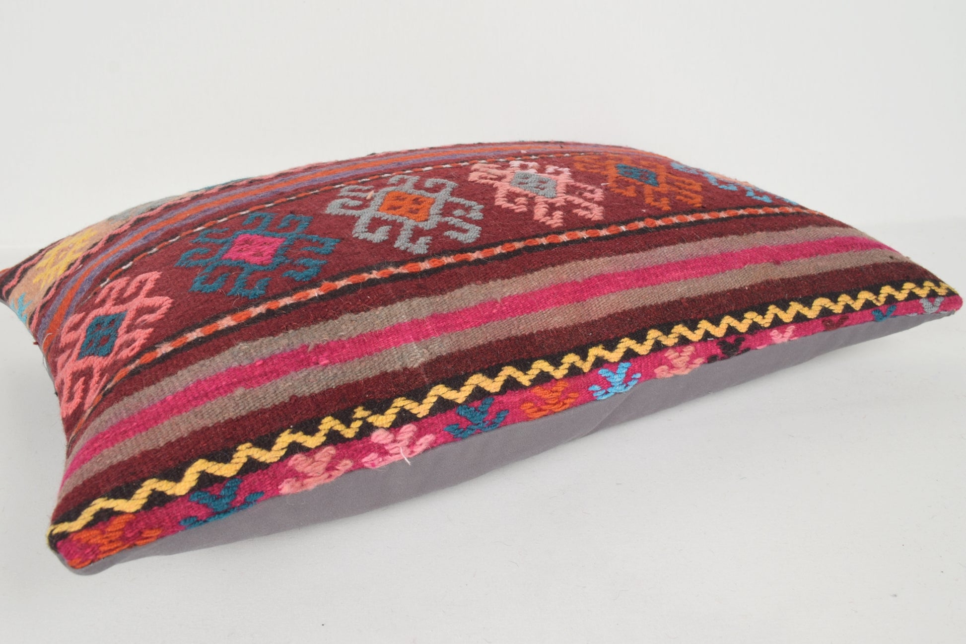 Traditional Turkish Pillow E00616 Lumbar Seat Nursery Floral Knit