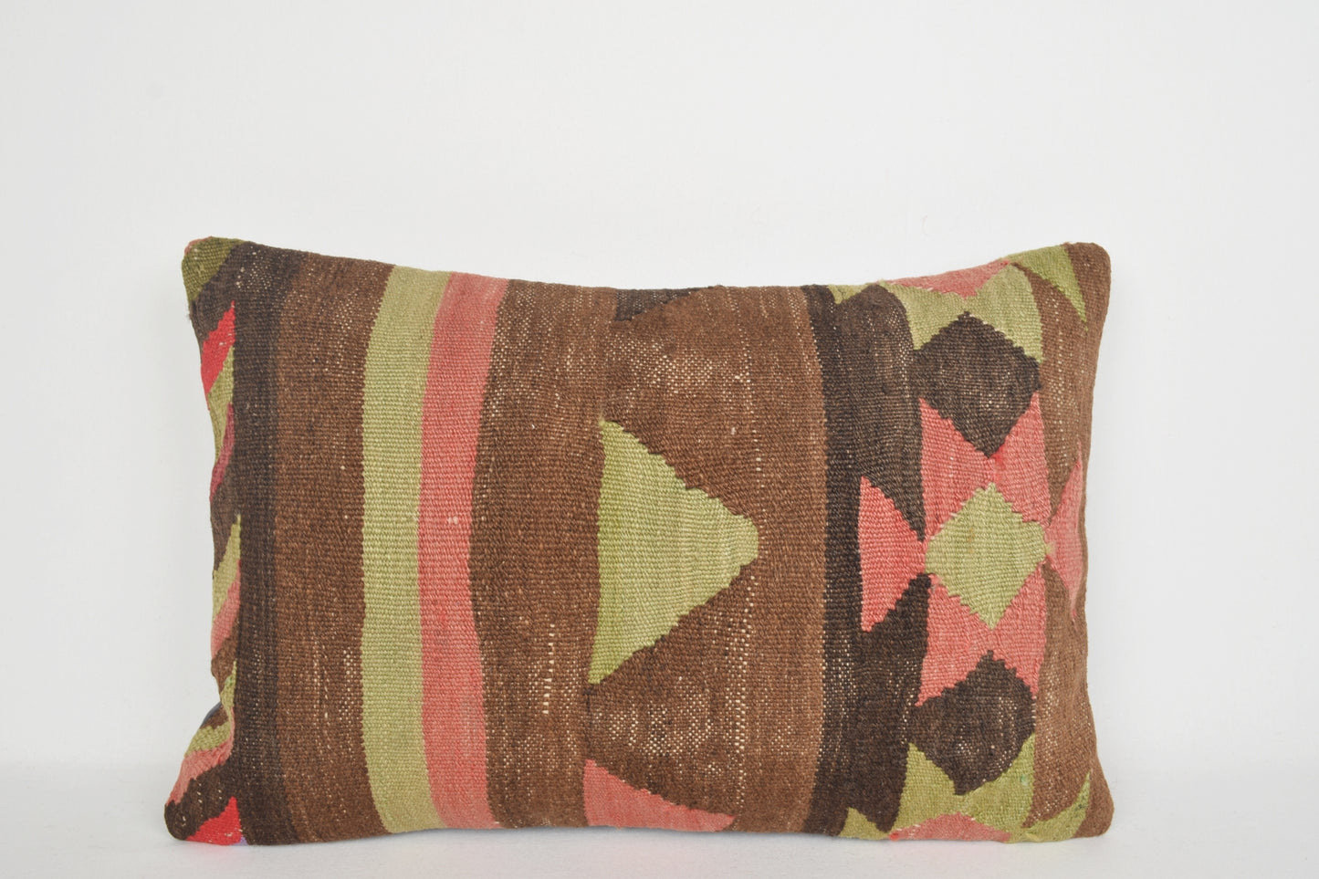 Zanzibar Kilim Cushion E00117 Lumbar Couch Primitive Fragment