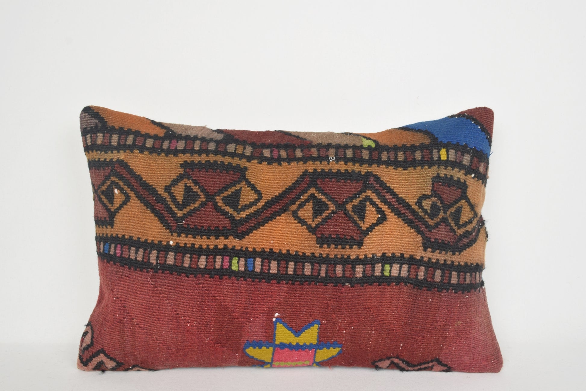 Kilim Cushion Covers Australia E00118 Lumbar Woven Old Sham