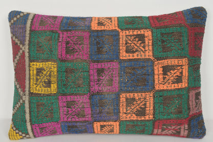 Buy Kilim Cushions UK E00420 Lumbar Needlework Prehistoric Handknit
