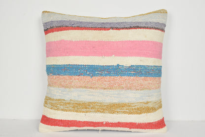 Wool Kilim Cushion A00723 Textile pillows Navajo pillow case 24x24