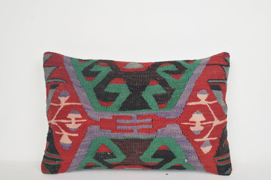 Kilim Rug Pillow Covers E00128 Lumbar Hand Woven Collection Western