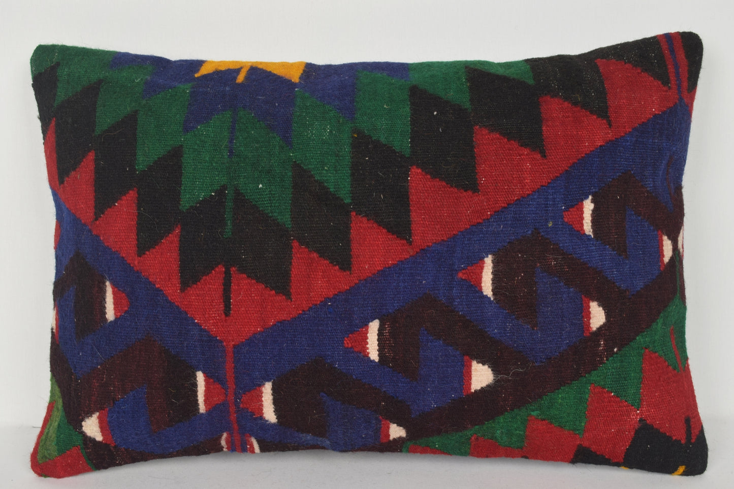 Etsy Turkish Kilim Pillows E00328 Lumbar Modular Folkloric Ethnic Boho