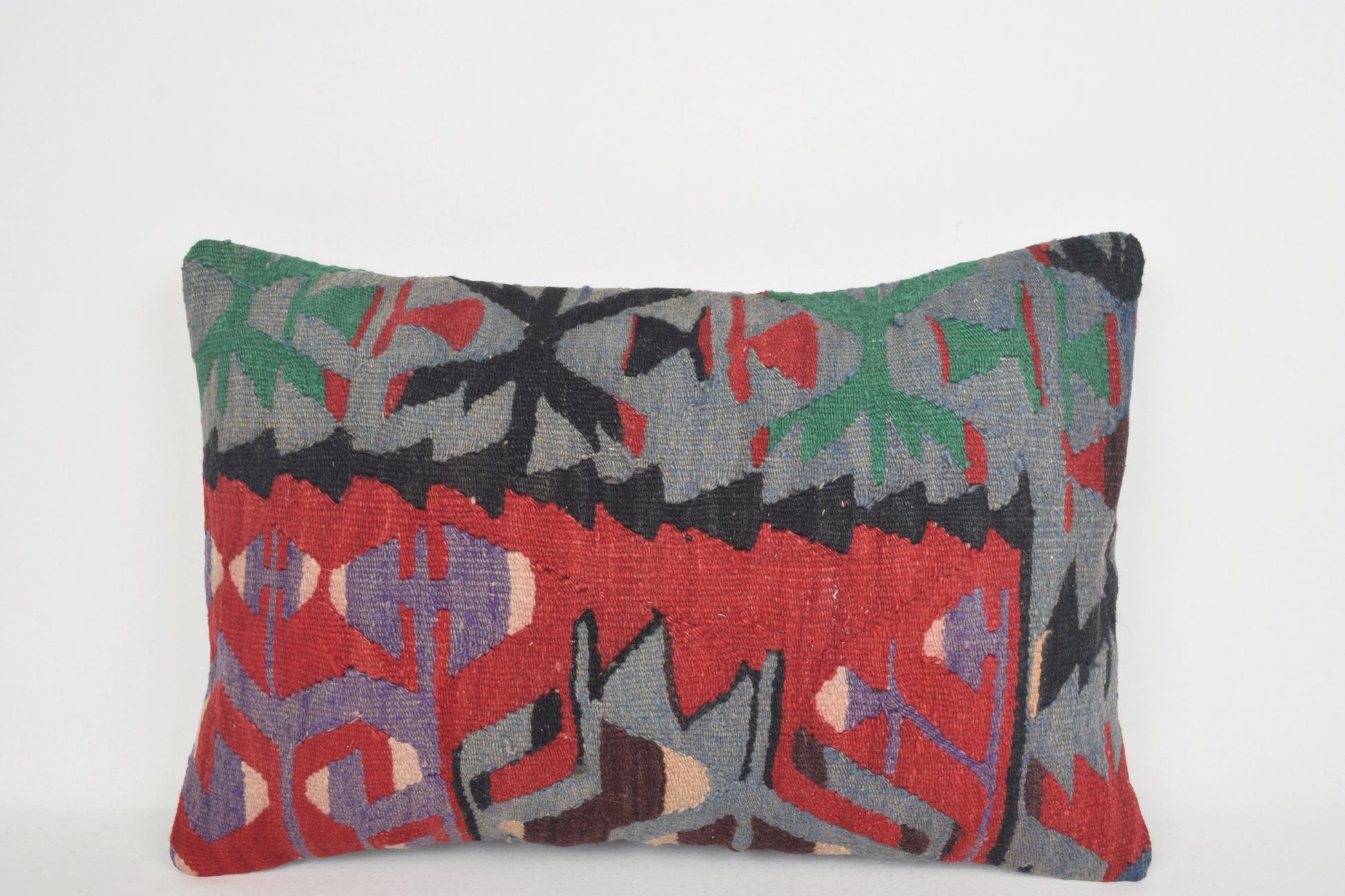 Kilim Pillow Urban Outfitters E00130 Lumbar Middle East Knotted