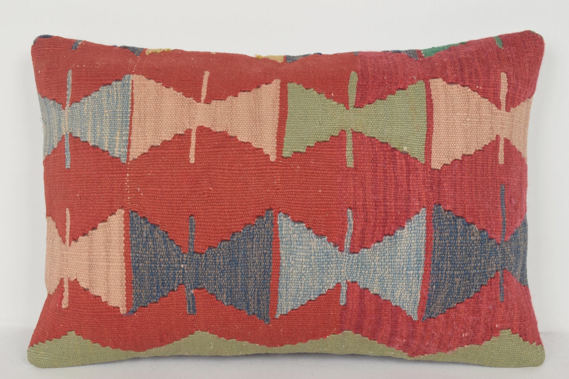 Coral Kilim Cushion E00433 Lumbar Euro Interior Cotton Tapestry