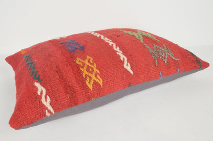 Karom Kilim Cushion 16x24 " 40x60 cm. E00633 Kilim Rug Afghanistan Pillow