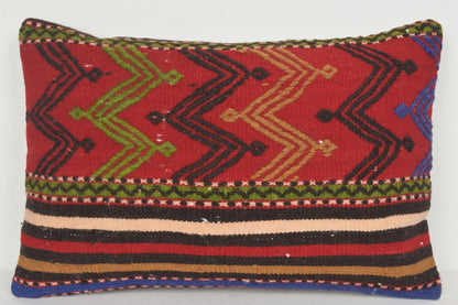 Antique Kilim Cushions 16x24 " 40x60 cm. E00638 Turkish Rug Kalkan Pillow