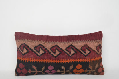 Turkish Rug on Sale Pillow, Vintage Moroccan Pillow F00139 12x24 " - 30x60 cm.