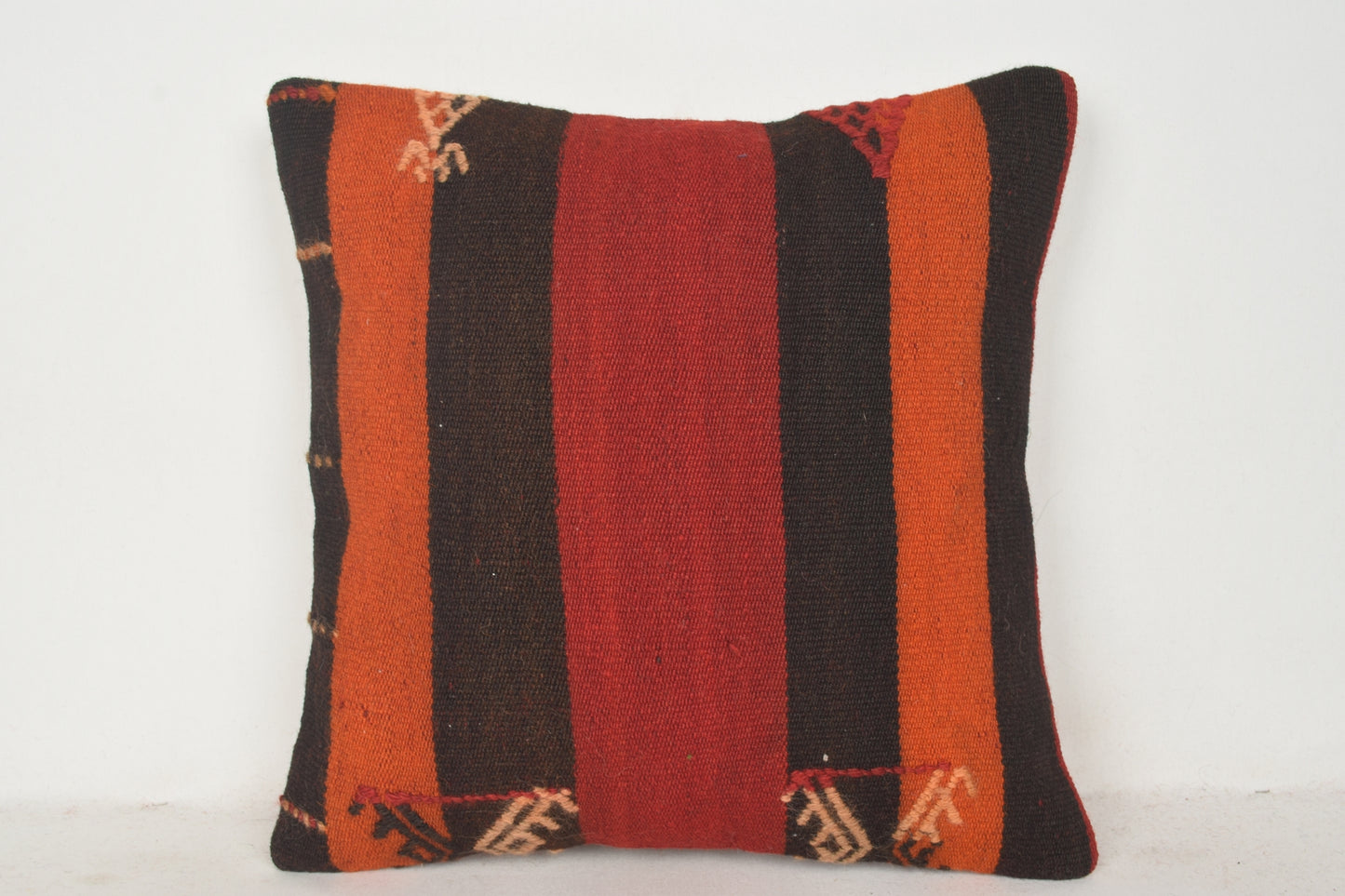 Red Orange Kilim Indoor Throw Pillows C00744 18x18 " - 45x45 cm.