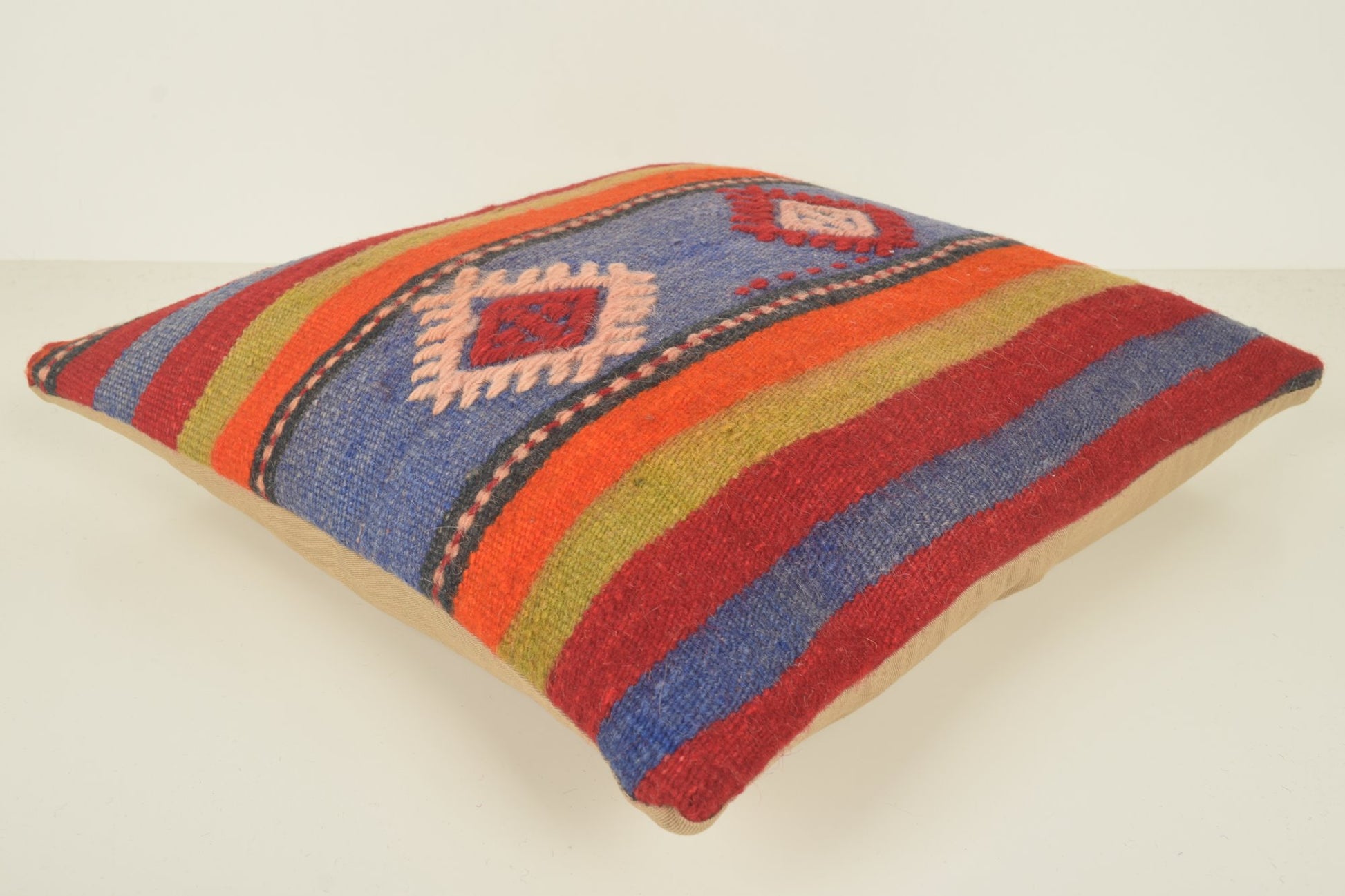 Small Kilim Pillow C01455 18x18 Economic African Needlepoint