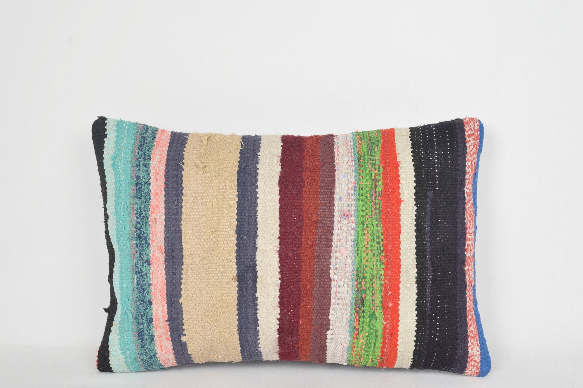 Handmade Kilim Cushion E00258 Lumbar Free Shipping Ethnic Handwork