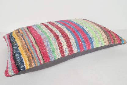 Moroccan Kilim Pillows E00558 Lumbar Knit Wool Patio Western