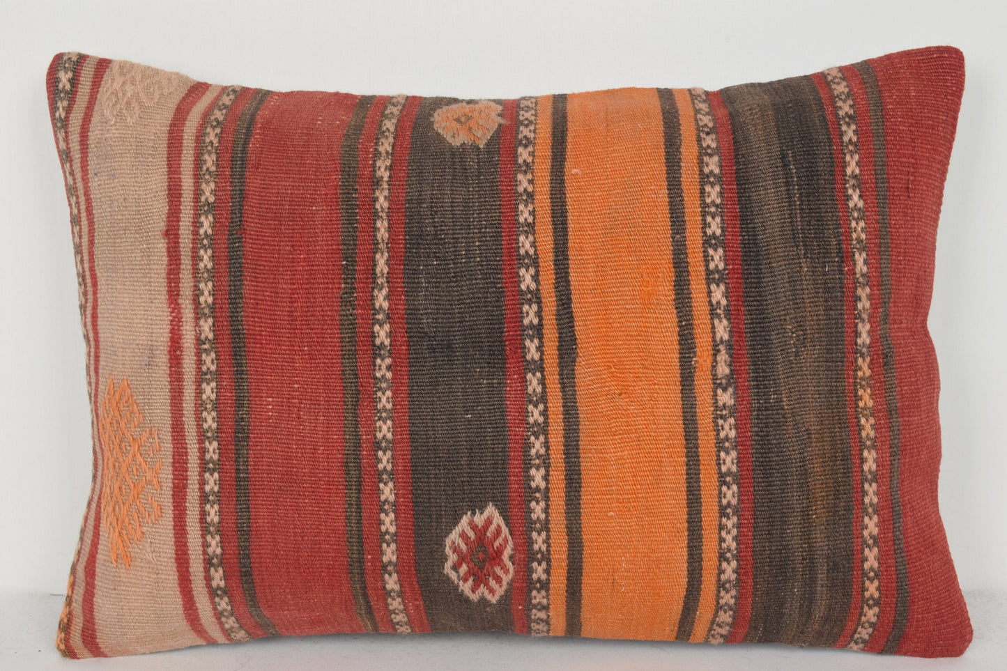 Kilim Patterned Pillow E00461 Lumbar Hellenistic Accents Casual