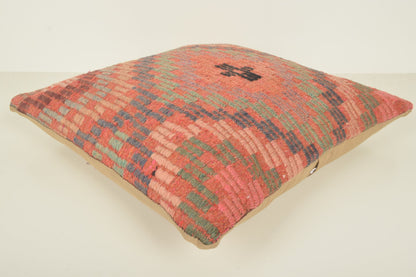 Turkish Carpet Floor Pillow C01461 18x18 Hand knot Right Needlework