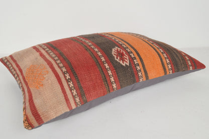 Kilim Patterned Pillow E00461 Lumbar Hellenistic Accents Casual