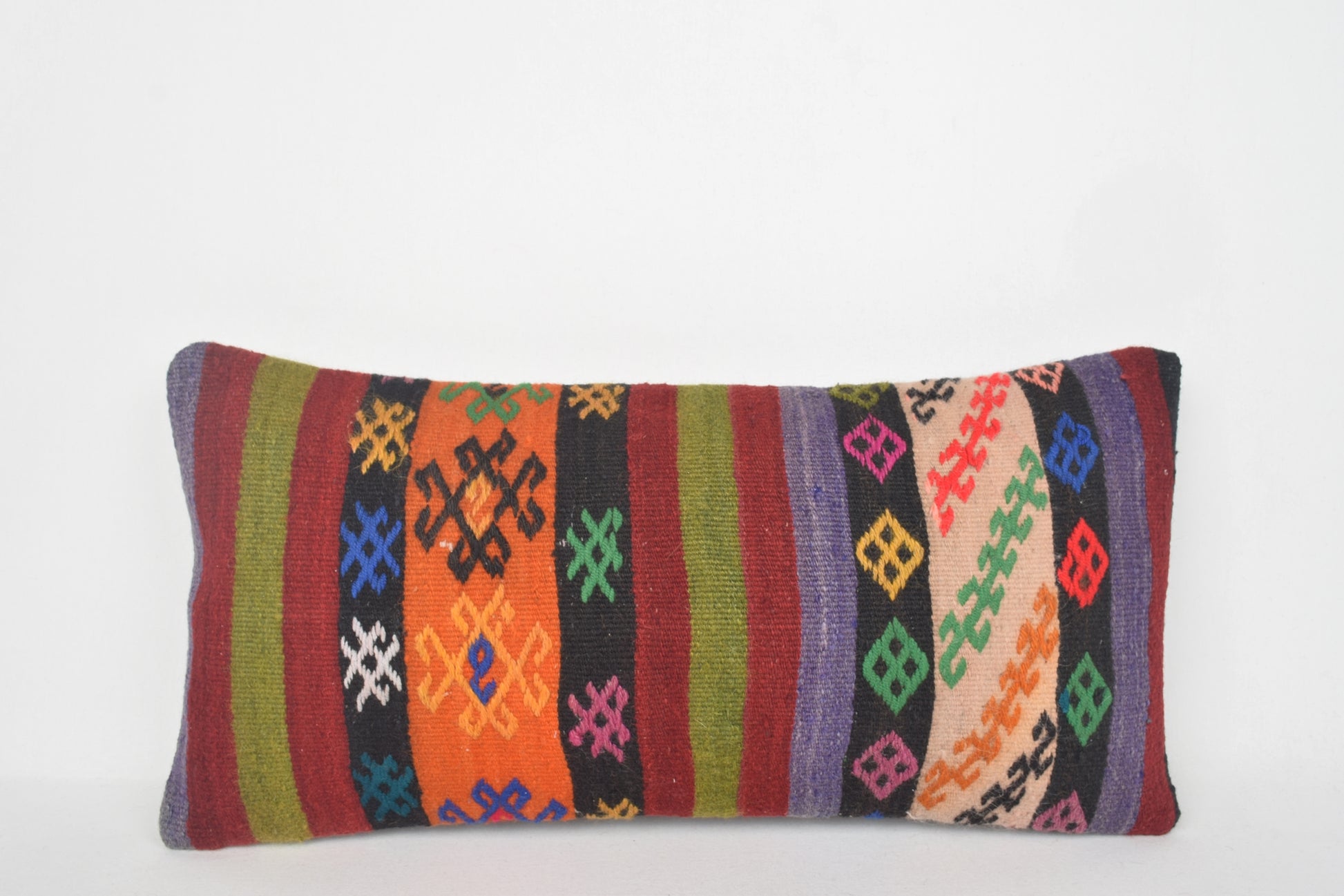 Vintage Style Decorative Pillows, Lumbar Bohemian Standard Pillow Shams F00162 12x24 " - 30x60 cm.
