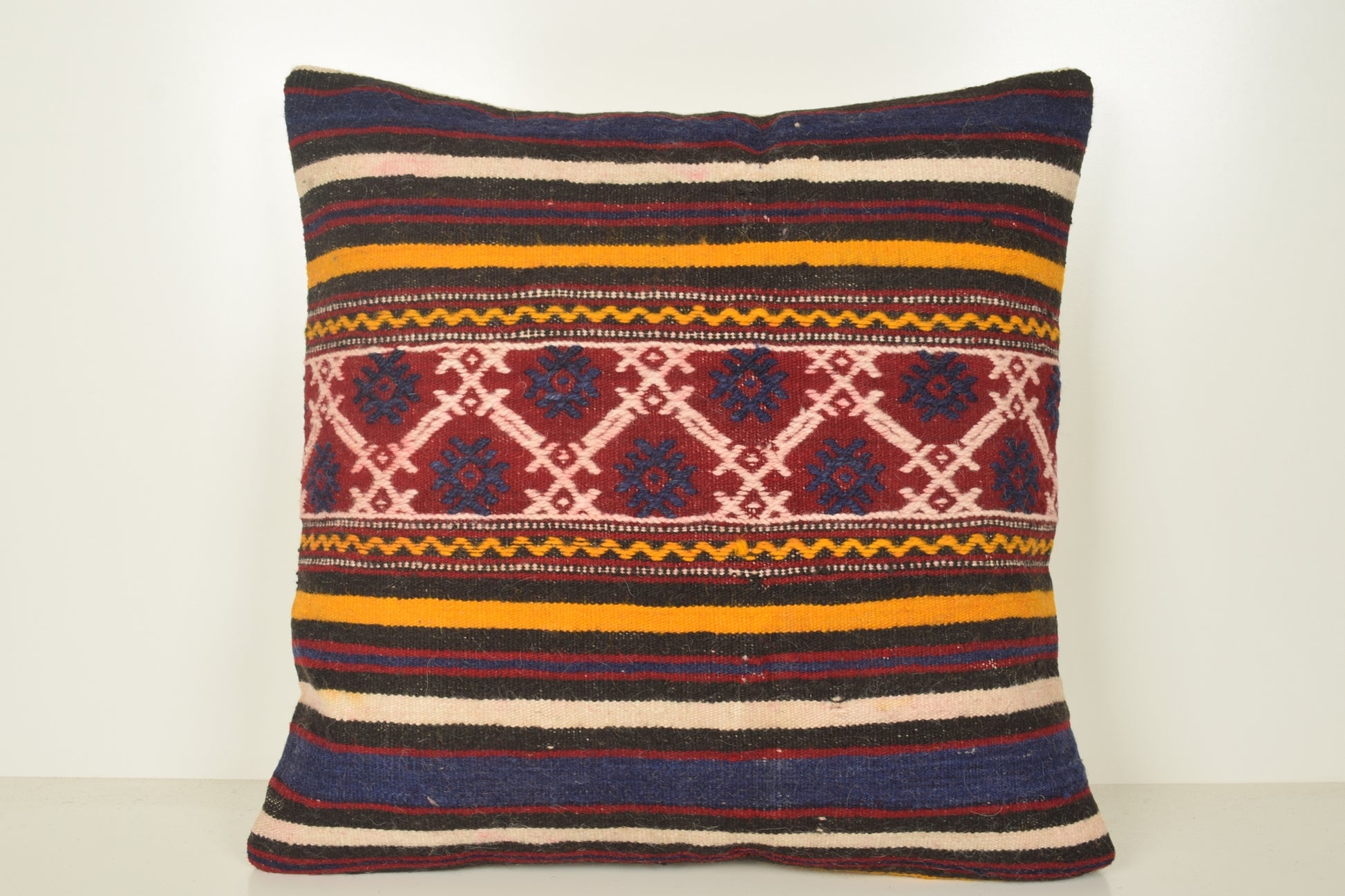 Turkish Woven Cushions A00963 24x24 Fabric Navajo Knitting Design