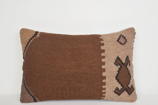 Turkish Kilim Cushion Covers E00065 Lumbar Handwoven Soft Embroidery