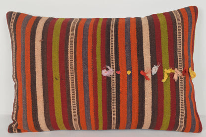 Turkish Kilim Pillows Wholesale E00566 Lumbar Vintage Tribal Geometric