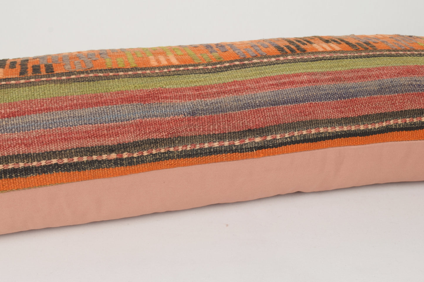 Kilim Chindi Rug Pillow I00069 Lumbar Garden Fragment Ethnic Reliable