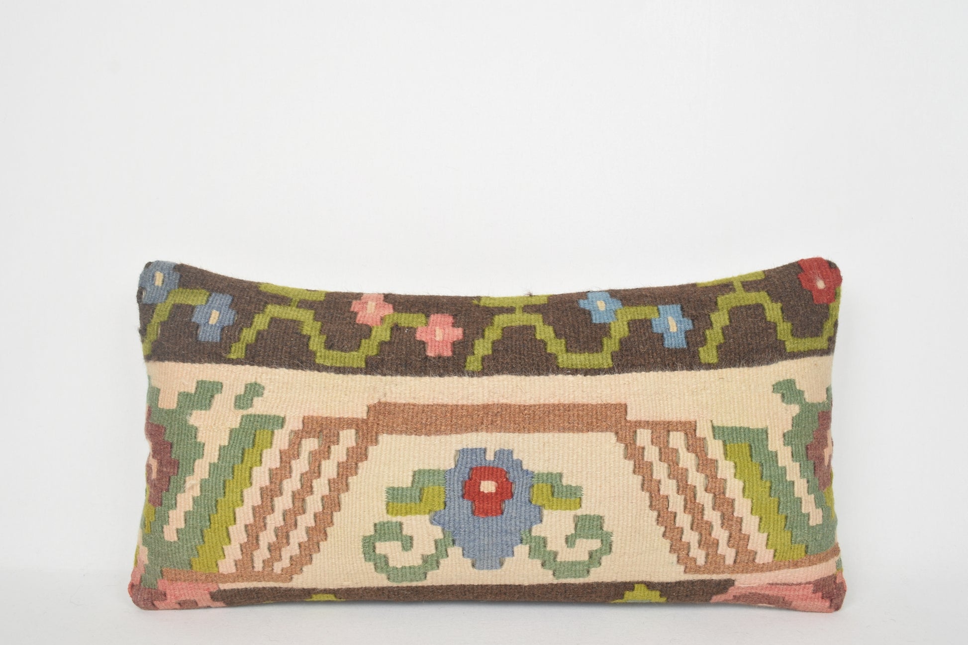 Southwest Pillow Covers Lumbar, Kilim Rug Jakarta Pillow F00172 12x24 " - 30x60 cm.