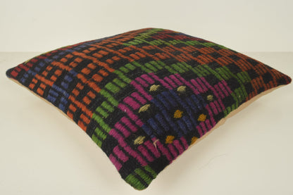Turkish Rugs Wool Pillow B02073 20x20 Throw Reliable Rare