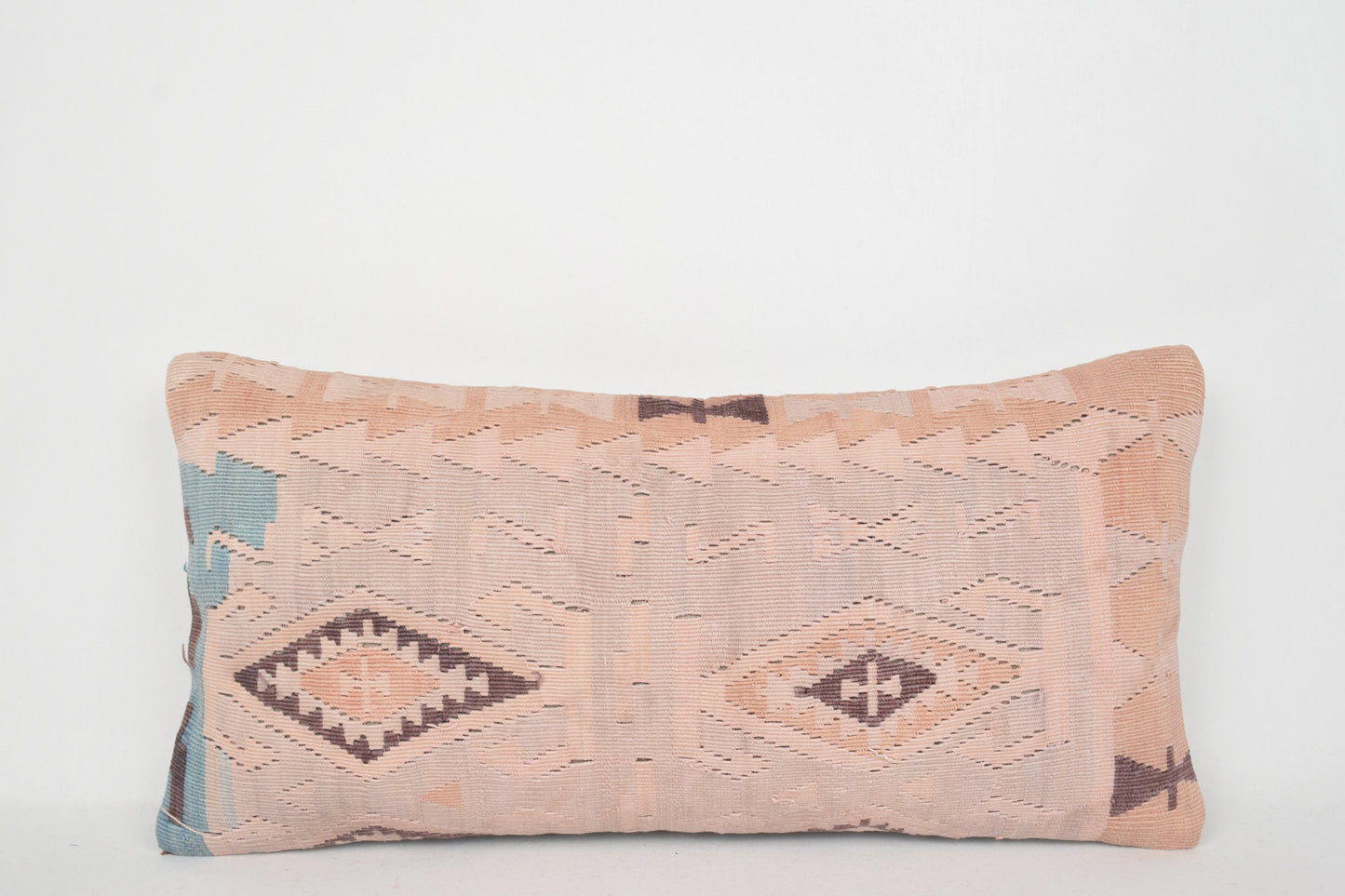 Vintage Turkish Kilim Rug Pillow Cover Cushion Case Sham 12x24 " 30x60 cm. F00279