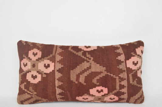Persian Rug Throw Pillows Lumbar, Kilim Rug Origin Pillow F00181 12x24 " - 30x60 cm.