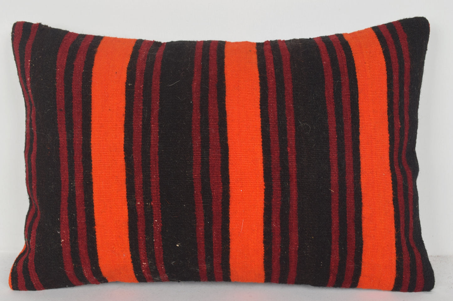 Turkish Kilim Pillow E00482 Lumbar Tribal Decoration Textile Eclectic