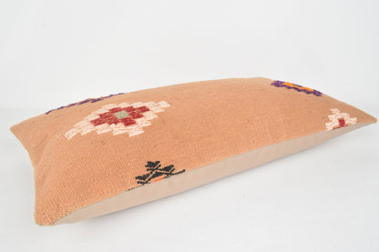Vintage Turkish Kilim Rug Pillow Cover Cushion Case Sham 12x24 " 30x60 cm. F00294