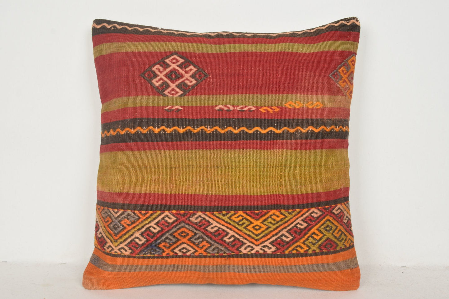 Woven Kilim Cushion B01596 20x20 Throw Furnishing Oriental