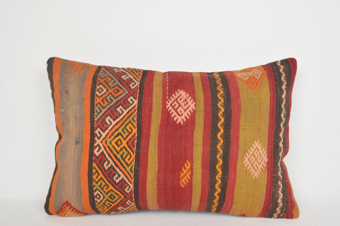 Kilim Bolster Pillow E00097 Lumbar Nomad Beautiful Historical