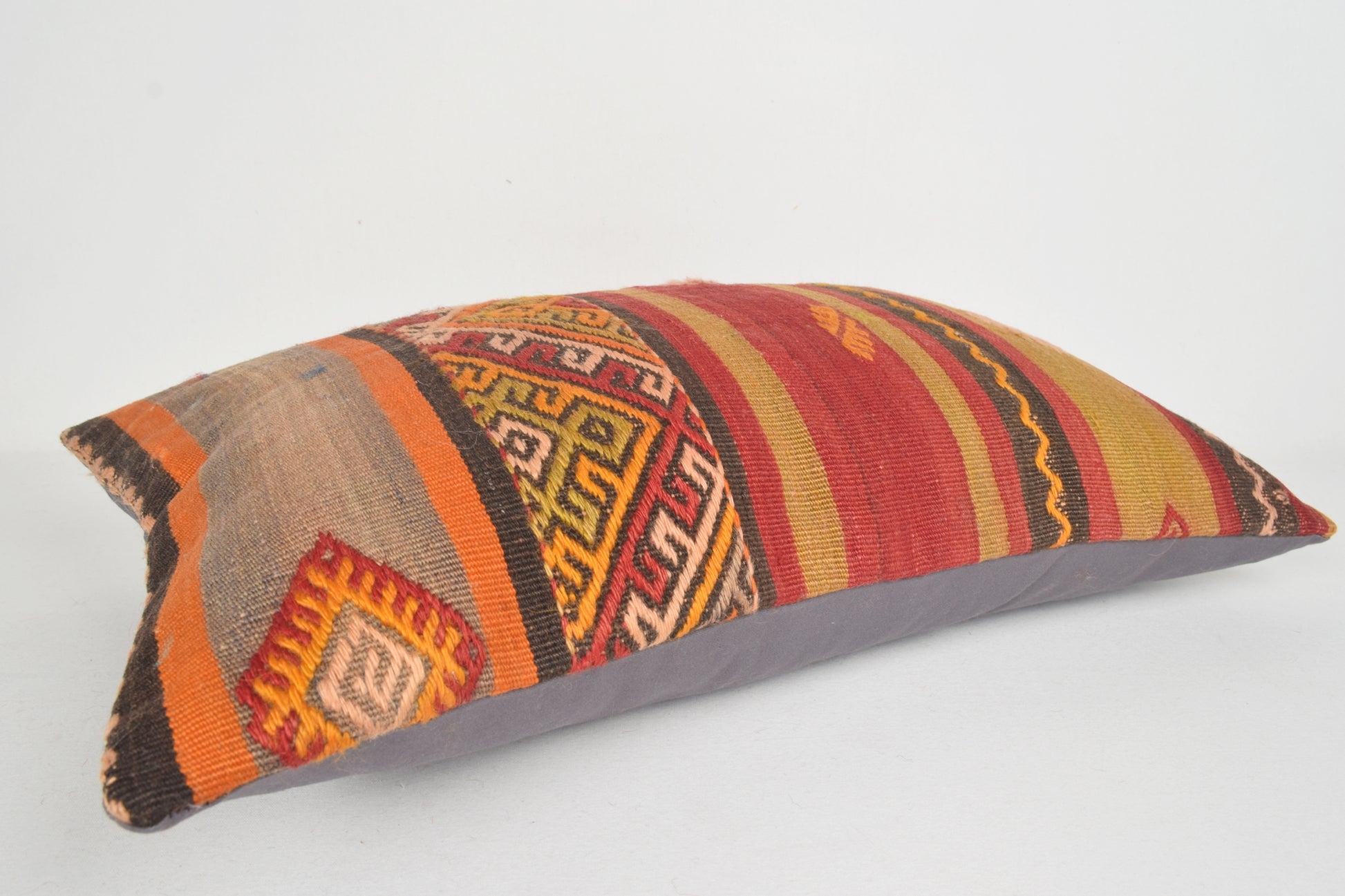 Kilim Bolster Pillow E00097 Lumbar Nomad Beautiful Historical