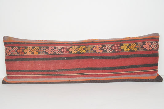 Bohemian Kilim Pillows I00137 Lumbar Fragment Turkish Mexican Wool