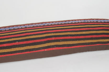 Natural Kilim Rugs Pillow I00142 Lumbar Primary Burlap Decor Flat Weaving