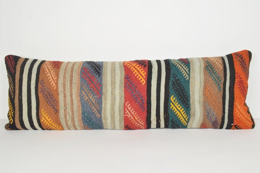 Kilim Rug Edinburgh Pillow I00184 Lumbar Crochet Neutral Model