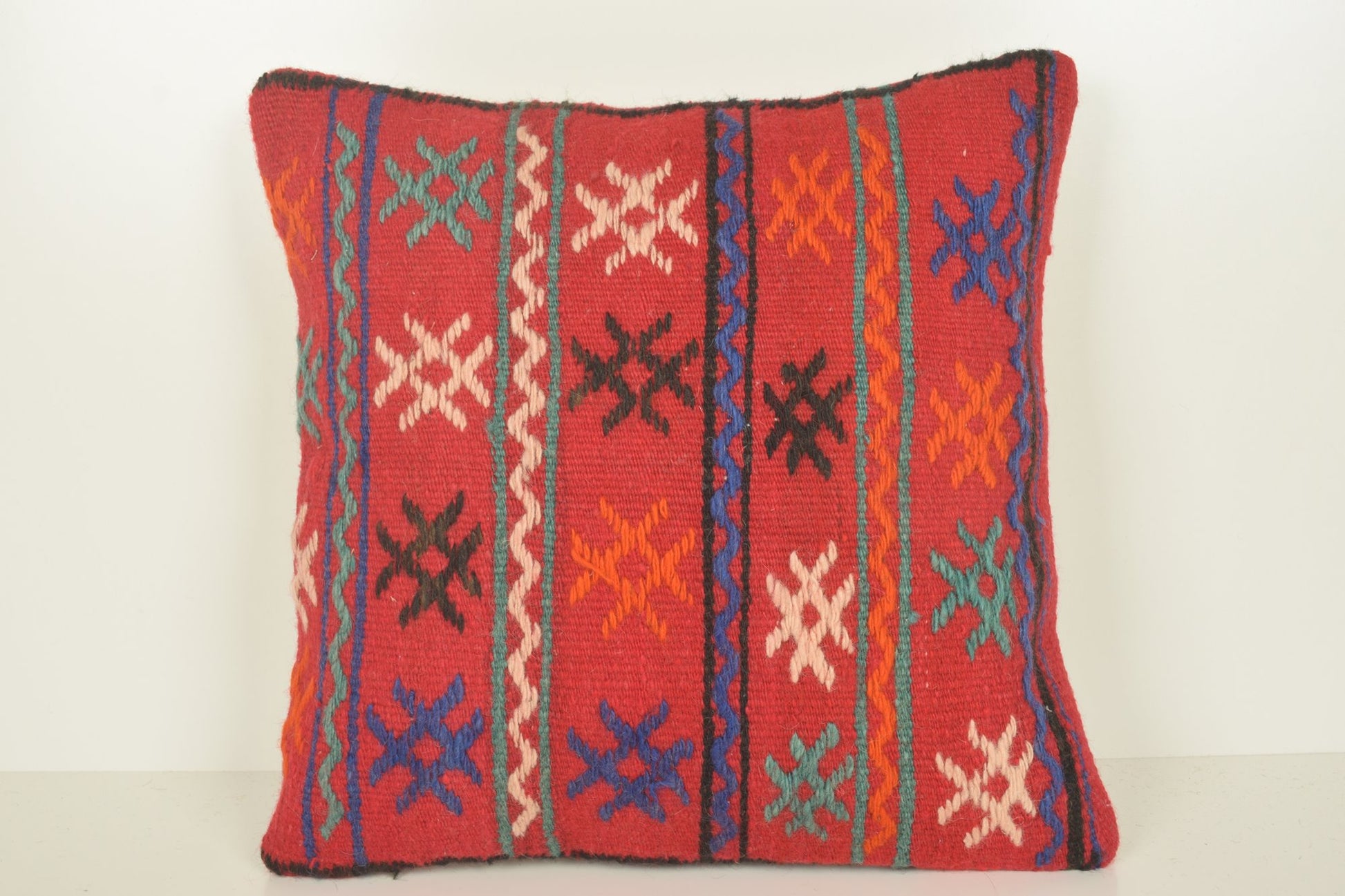 Turkish Wool Pillows C01424 18x18 Hippie Historical Hand crafted