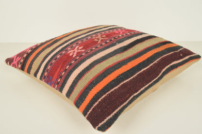 Long Kilim Cushion C01369 18x18 Euro Reasonable Tradition