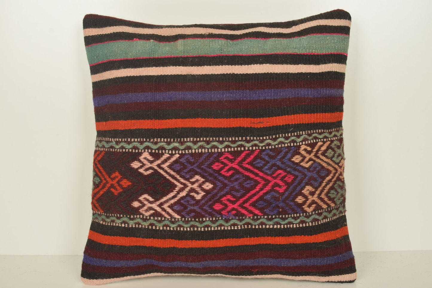 Kilim Pillow Covers made in Turkey C01372 18x18 Urban Clean Crochet