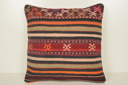 Kilim Cushions NZ C01373 18x18 Knotted Folk art Hand knot