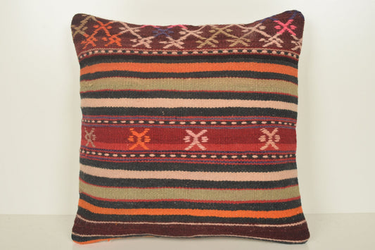 Kilim Cushions NZ C01373 18x18 Knotted Folk art Hand knot